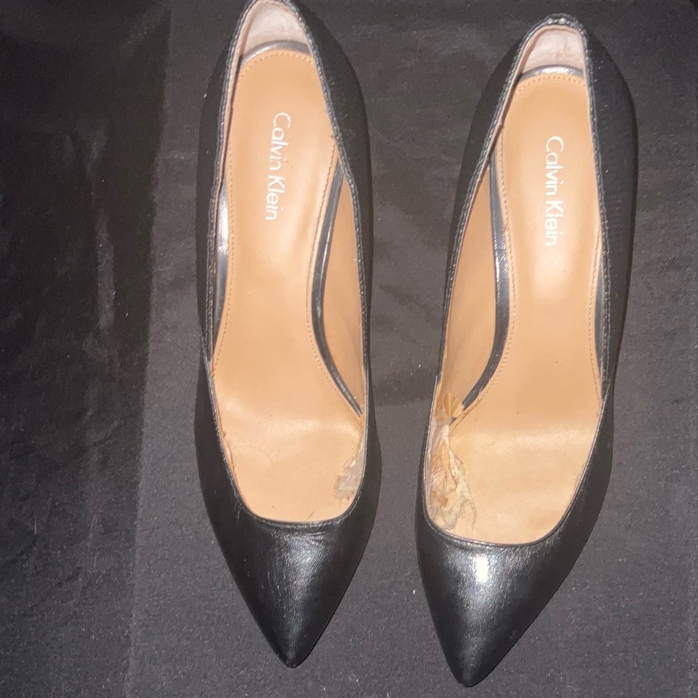 Calvin Klein Black Leather Heels